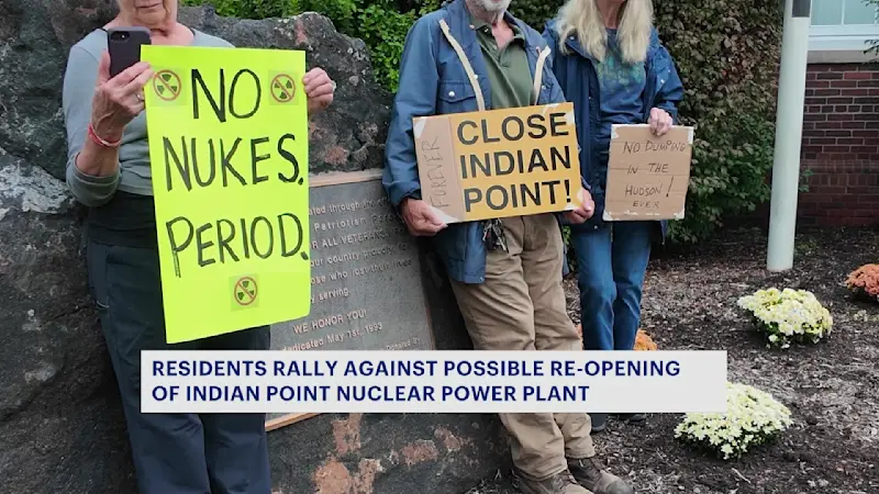 Story image: Residents rally against reopening the Indian Point nuclear power plant