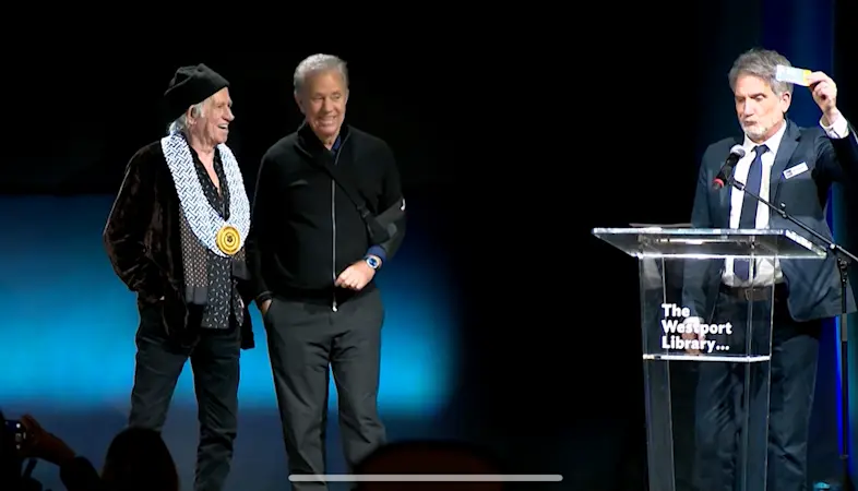 Story image: ‘Thank you governor and thank you CT,’ Keith Richards receives Connecticut Governor’s Award of Excellence