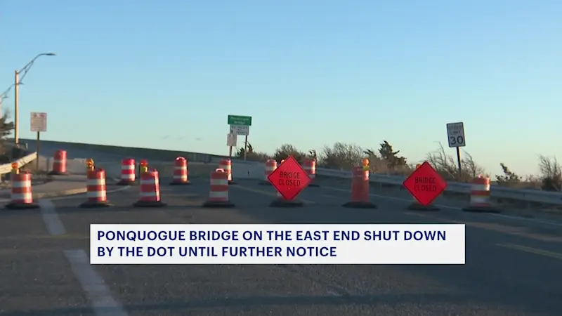 Story image: Ponquogue Bridge shut down after deterioration found during inspection 