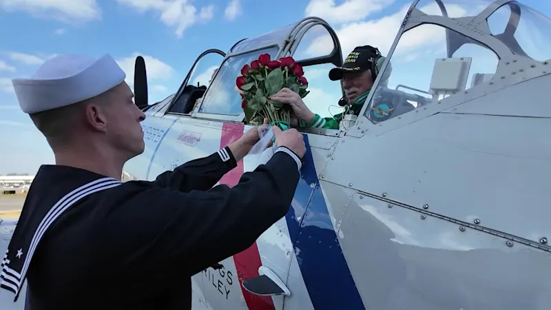 Story image: Long Island remembers: ‘Dropping of the Roses’ marks 84 years since Pearl Harbor attack