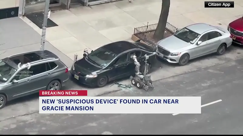 Story image: 6 arrested after explosive device thrown during protest outside Gracie Mansion