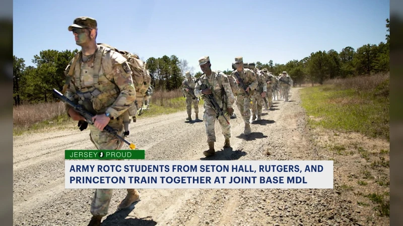 Story image: Jersey Proud: Army ROTC students from Rutgers, Seton Hall and Princeton train together