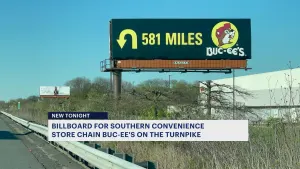 Buc-ee’s billboard erected along NJ Turnpike. But don’t expect to see the chain here anytime soon