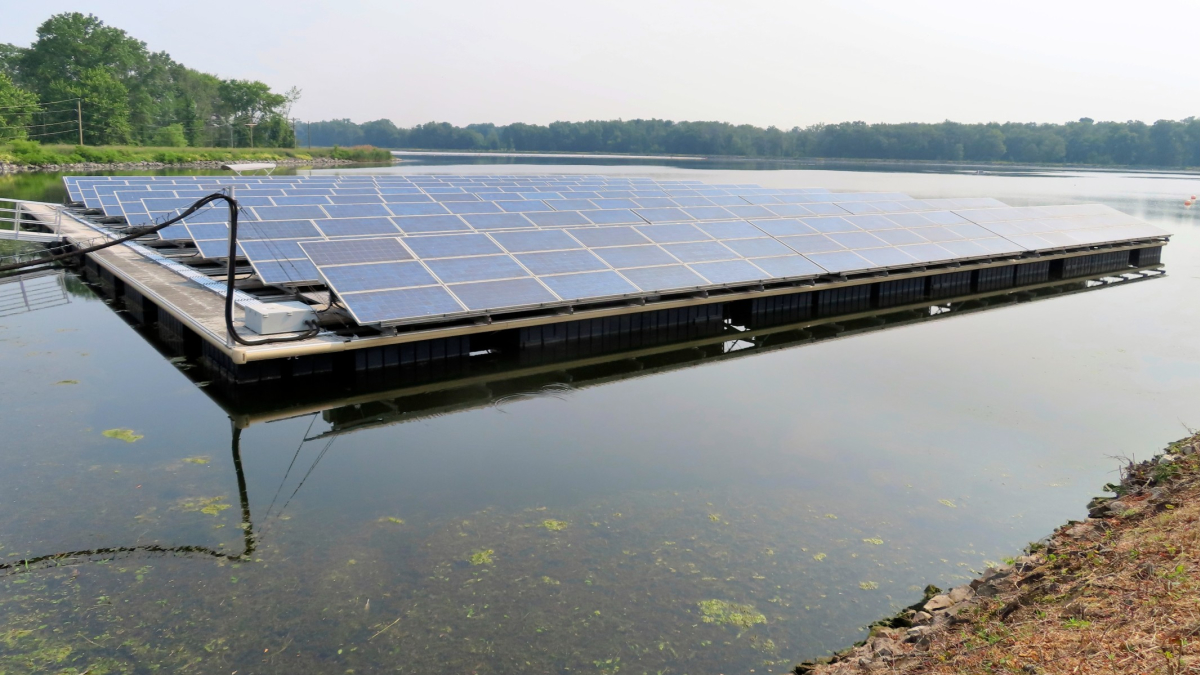 New Jersey Utilities Float Solar Panels on Reservoir, Powering Water Treatment Plant