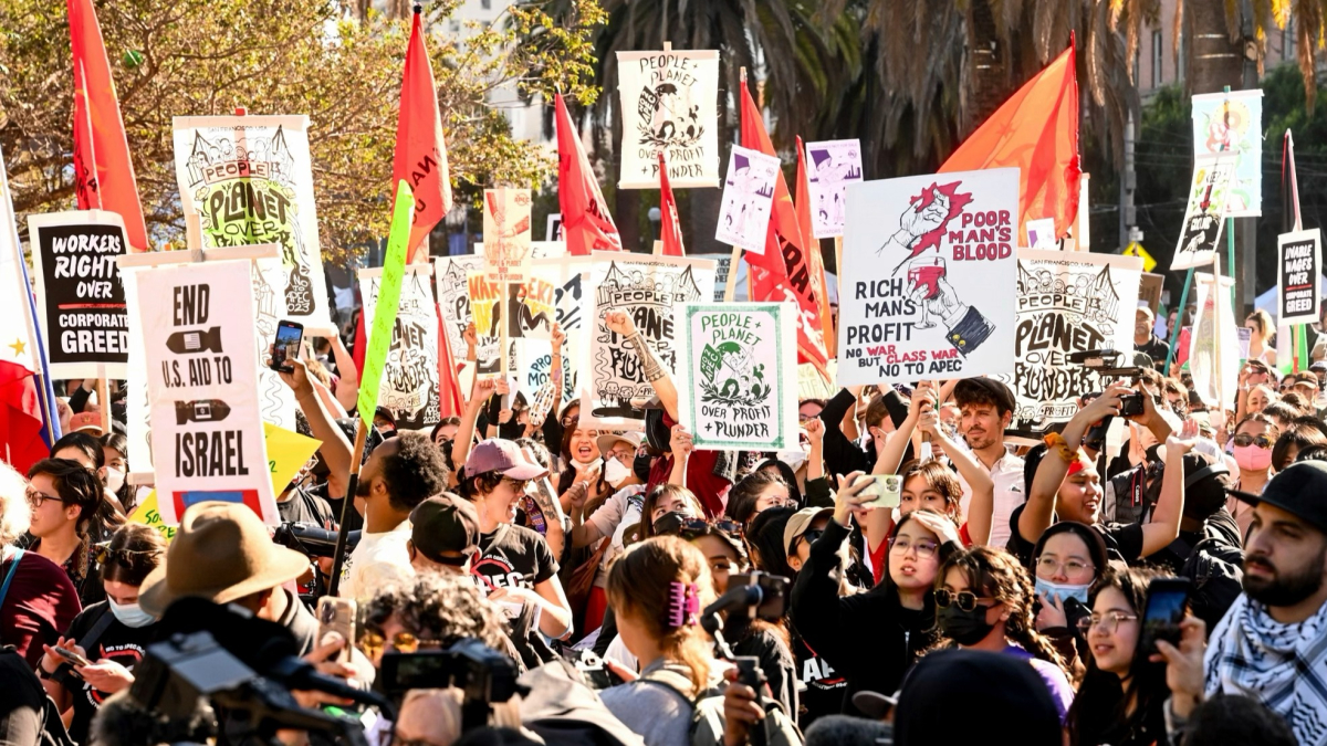 Protesters Demonstrate Against World Leaders, Israel-Hamas War as APEC Comes to San Francisco