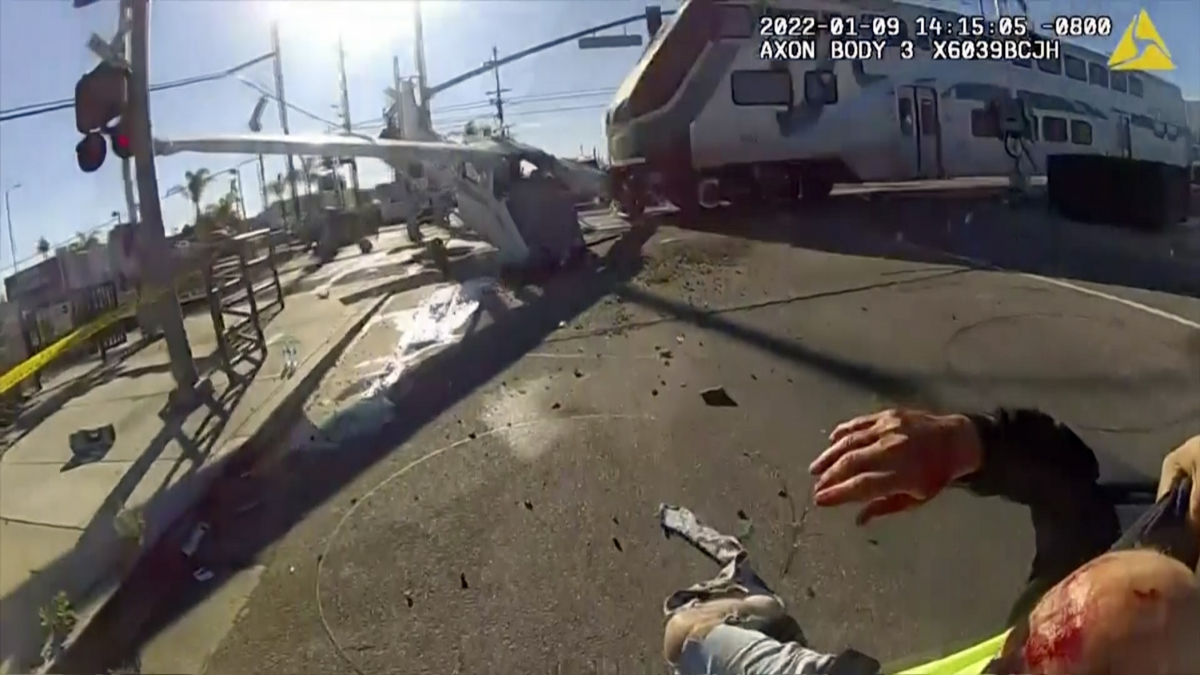 Pilot Rescued From Wreckage in LA Moments Before Train Hits