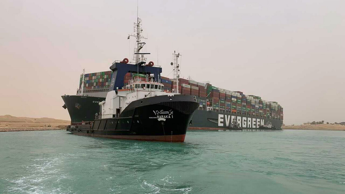 Massive Cargo Ship Becomes Wedged, Blocks Egypt's Suez Canal